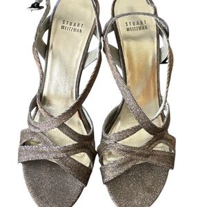 Stuart Weitzman Women's Gold Strappy Heels